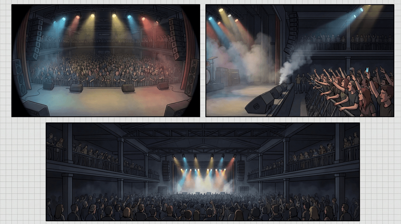 Location board for Rockefeller Music Hall
