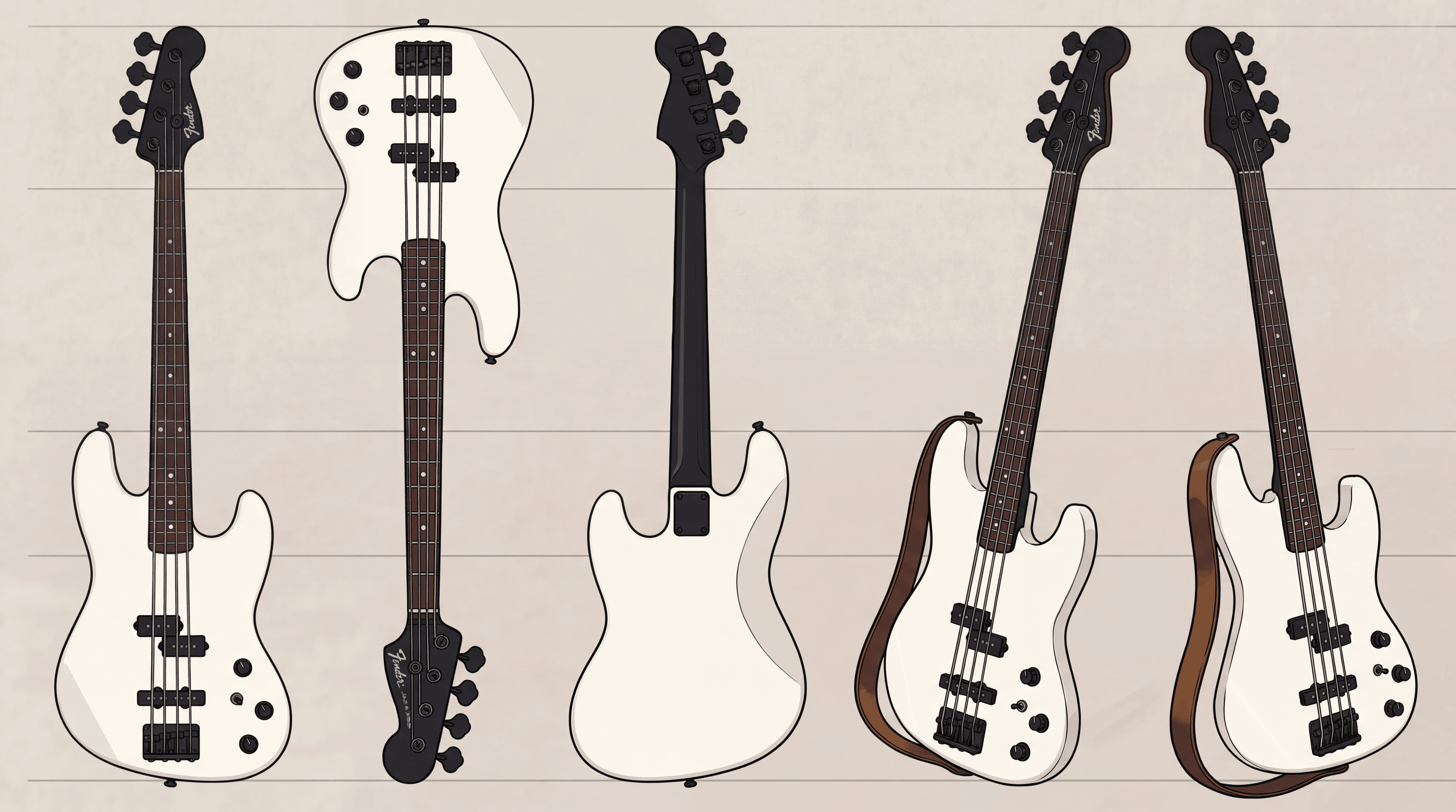 Object sheet for the bass guitar