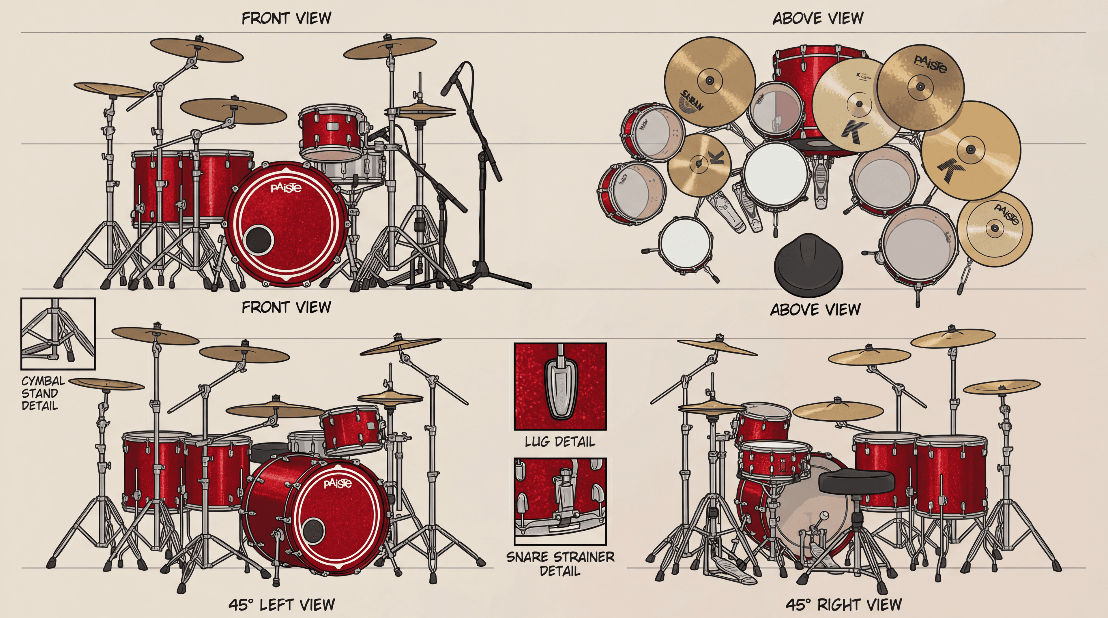 Object sheet for the drum kit